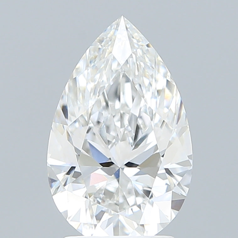 2.60 Carat Pear Shaped, Ideal Cut, E Color, VVS2 Clarity, IGI Certified Lab Grown Diamond