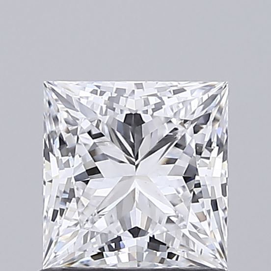 1.04 Carat Princess Shaped, Ideal Cut, D Color, VVS2 Clarity, IGI Certified Lab Grown Diamond