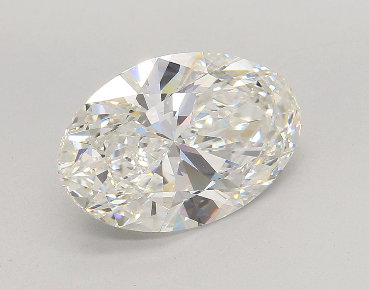 4.34 Carat Oval Shaped, Ideal Cut, F Color, VVS2 Clarity, IGI Certified Lab Grown Diamond