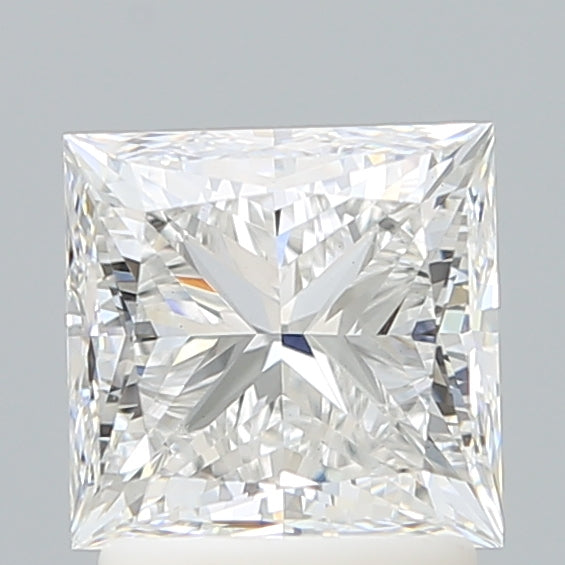 2.06 Carat Princess Shaped, Ideal Cut, E Color, VS1 Clarity, IGI Certified Lab Grown Diamond