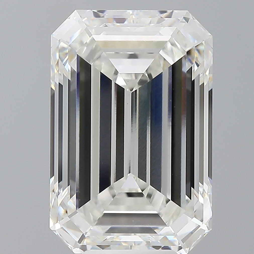9.08 Carat Emerald Shaped, Ideal Cut, F Color, VS1 Clarity, IGI Certified Lab Grown Diamond