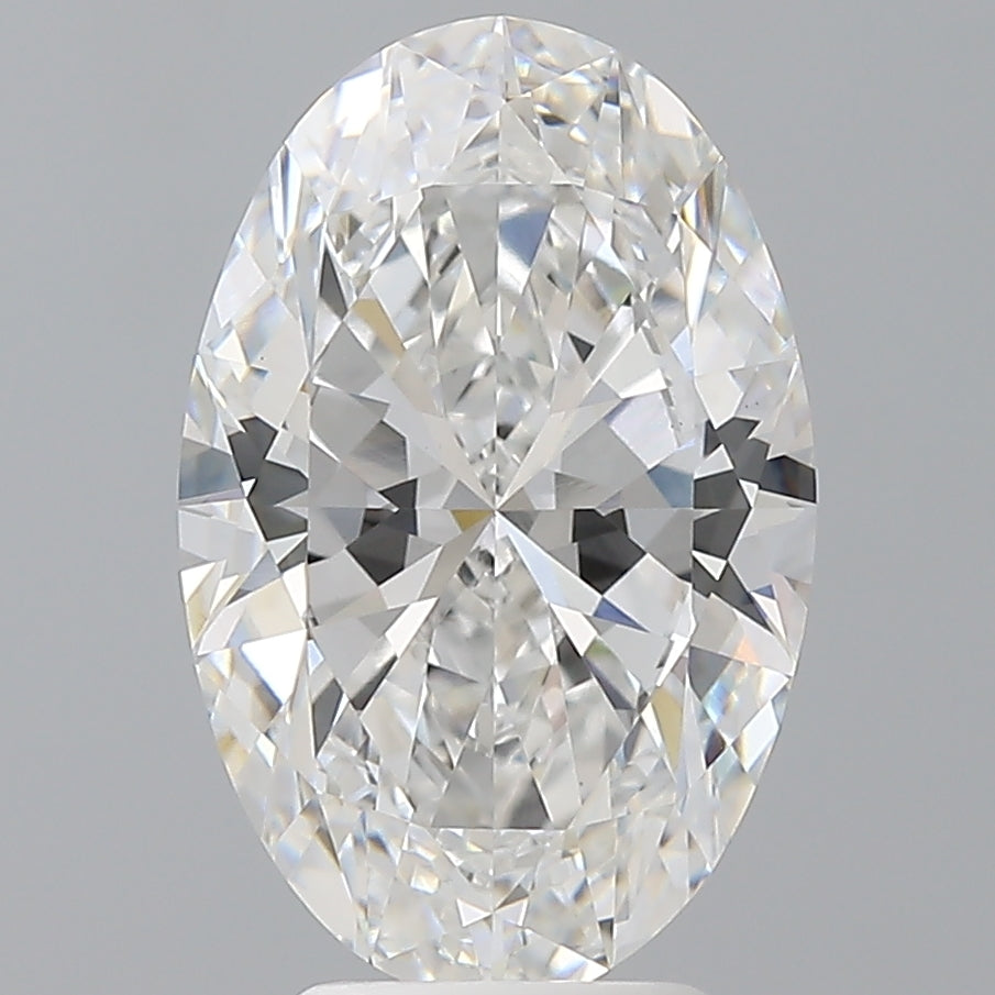 4.05 Carat Oval Shaped, Ideal Cut, E Color, VVS2 Clarity, IGI Certified Lab Grown Diamond