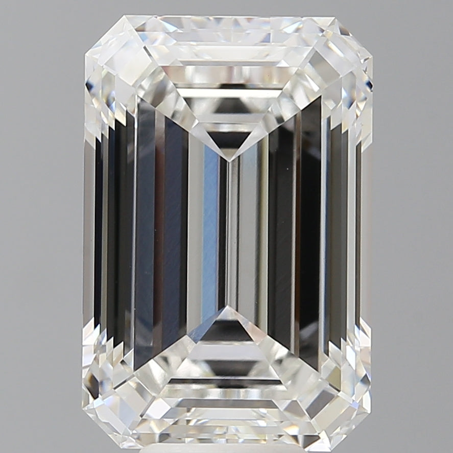 9.56 Carat Emerald Shaped, Ideal Cut, F Color, VVS2 Clarity, IGI Certified Lab Grown Diamond