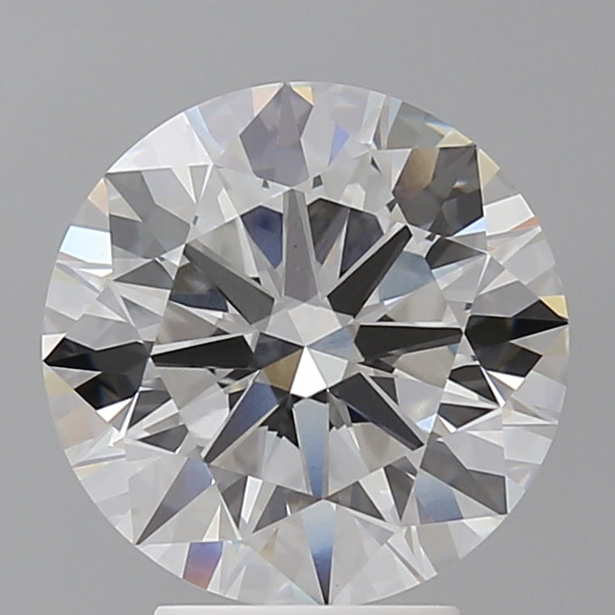 4.07 Carat Round Shaped, Ideal Cut, F Color, VVS2 Clarity, IGI Certified Lab Grown Diamond