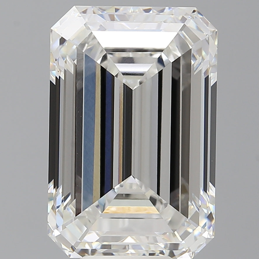 10.08 Carat Emerald Shaped, Ideal Cut, F Color, VVS2 Clarity, IGI Certified Lab Grown Diamond