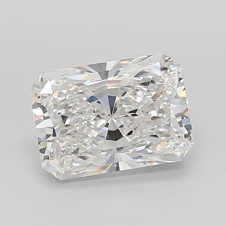 4.04 Carat Radiant Shaped, Ideal Cut, F Color, VVS2 Clarity, IGI Certified Lab Grown Diamond