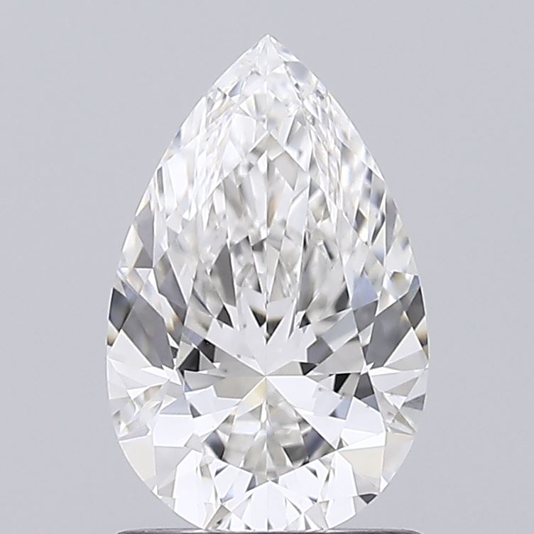 1.06 Carat Pear Shaped, Ideal Cut, F Color, VS1 Clarity, IGI Certified Lab Grown Diamond