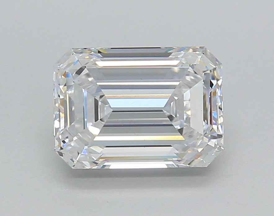 2.03 Carat Emerald Shaped, Ideal Cut, D Color, VS1 Clarity, IGI Certified Lab Grown Diamond