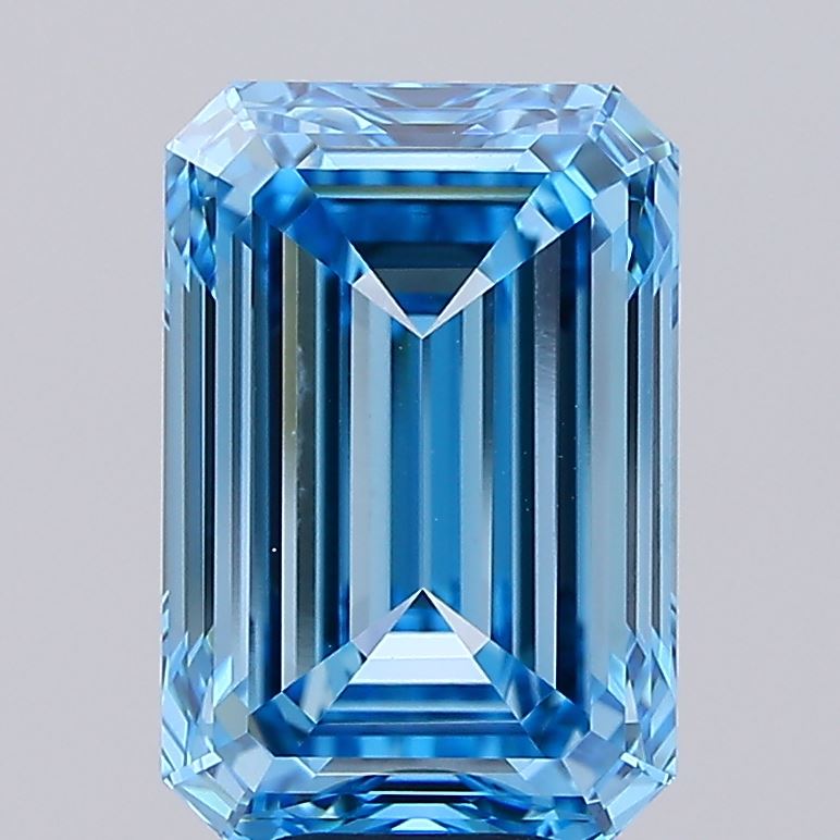7.03 Carat Emerald Shaped, Ideal Cut, VVS2 Clarity, IGI Certified Lab Grown Diamond
