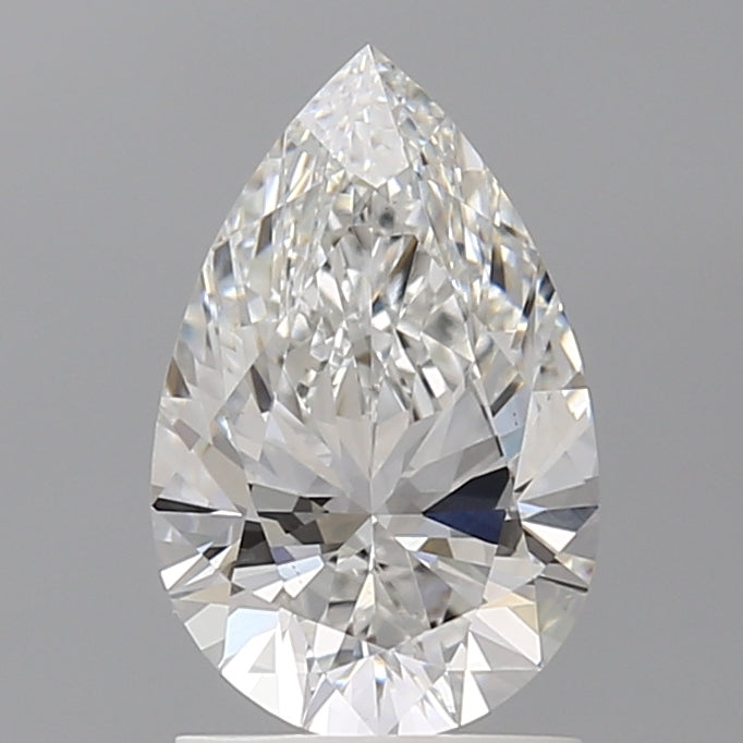 1.54 Carat Pear Shaped, Ideal Cut, E Color, VVS2 Clarity, IGI Certified Lab Grown Diamond