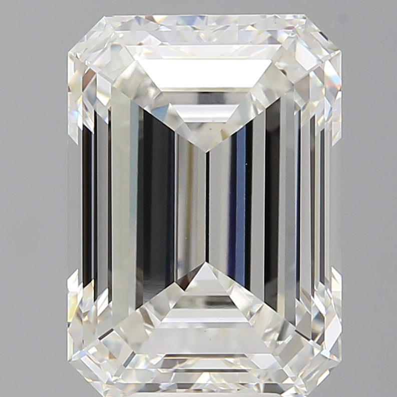 8.09 Carat Emerald Shaped, Ideal Cut, F Color, VVS2 Clarity, IGI Certified Lab Grown Diamond