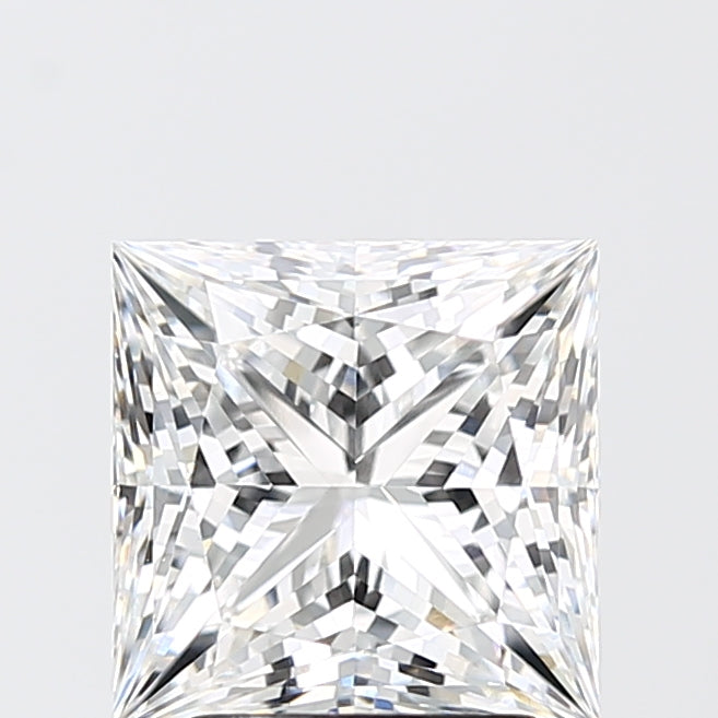 3.09 Carat Princess Shaped, Ideal Cut, E Color, VVS2 Clarity, IGI Certified Lab Grown Diamond