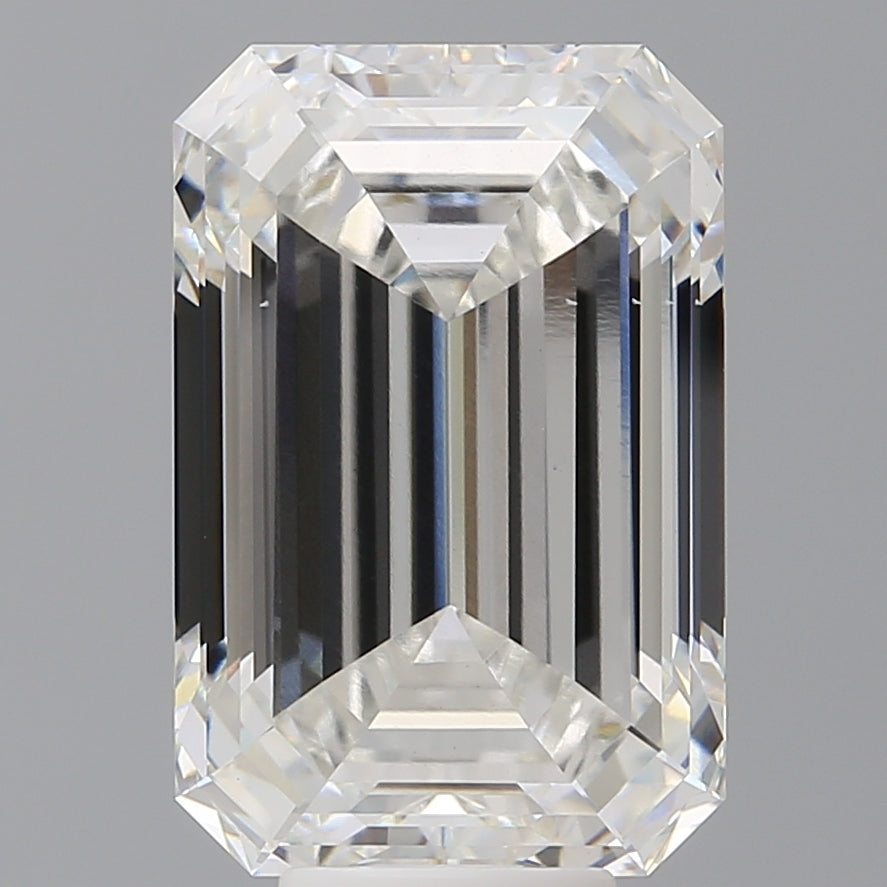9.09 Carat Emerald Shaped, Ideal Cut, F Color, VS1 Clarity, IGI Certified Lab Grown Diamond