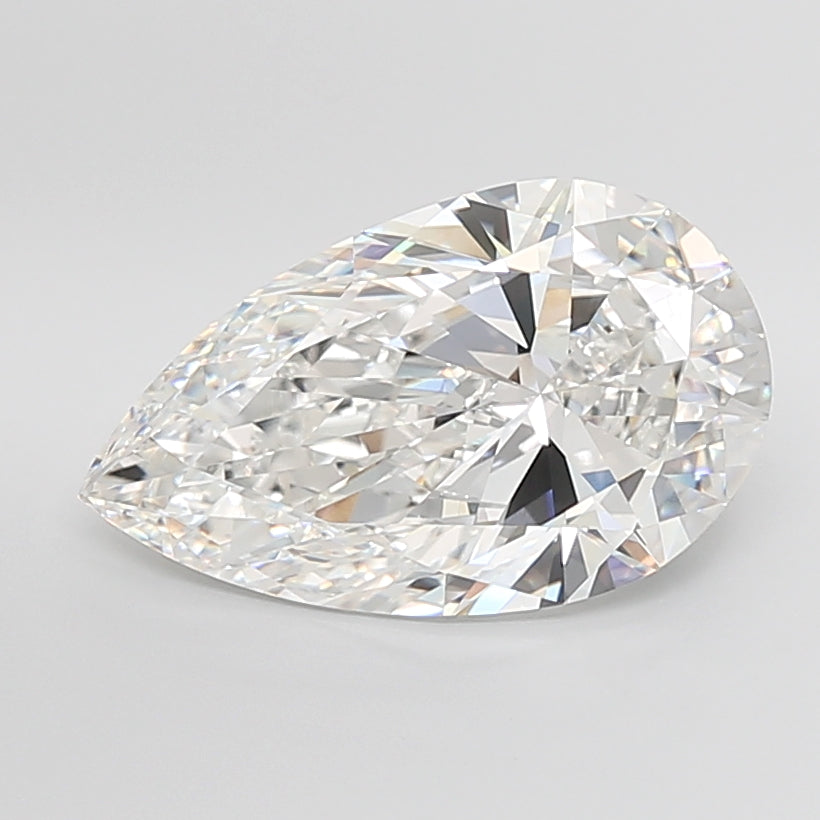 9.91 Carat Pear Shaped, Ideal Cut, E Color, VVS2 Clarity, IGI Certified Lab Grown Diamond