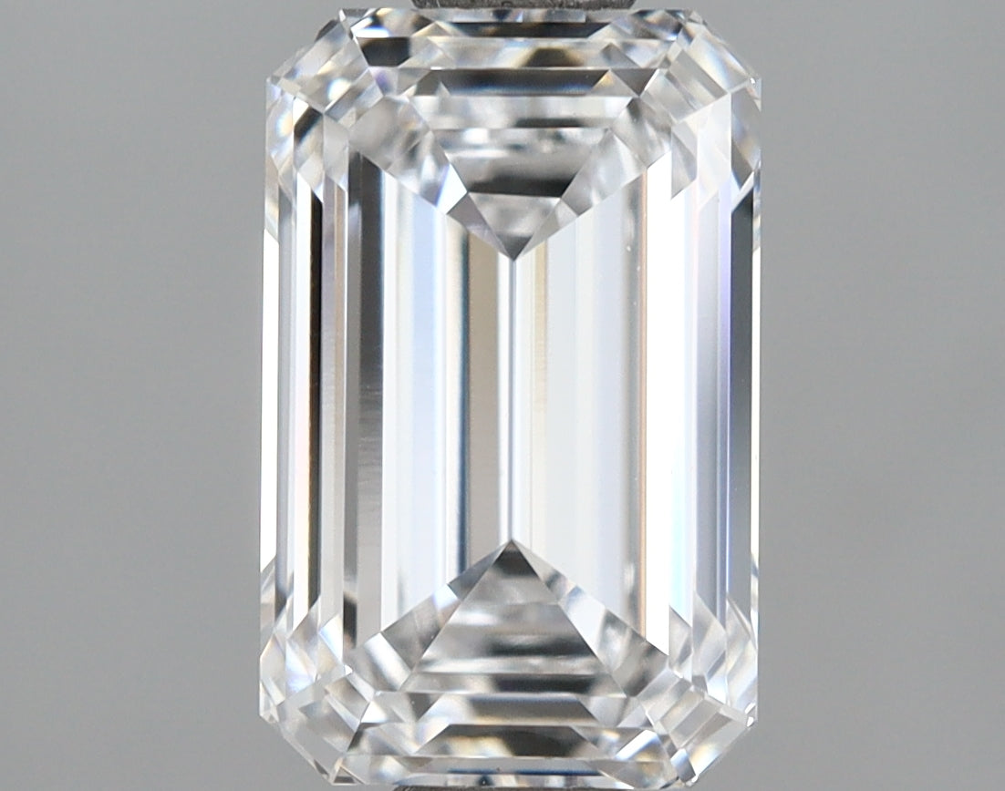 2.06 Carat Emerald Shaped, Ideal Cut, E Color, IF Clarity, IGI Certified Lab Grown Diamond