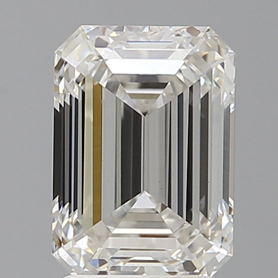 2.58 Carat Emerald Shaped, Ideal Cut, F Color, VVS2 Clarity, IGI Certified Lab Grown Diamond
