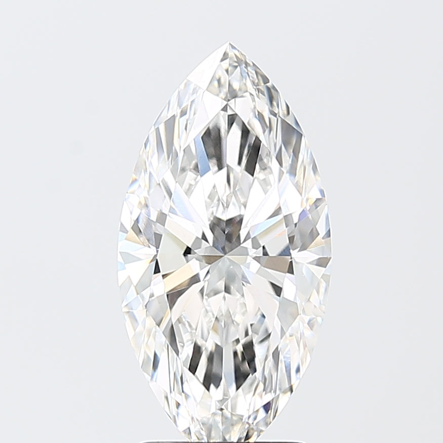 3.06 Carat Marquise Shaped, Ideal Cut, F Color, VVS2 Clarity, IGI Certified Lab Grown Diamond