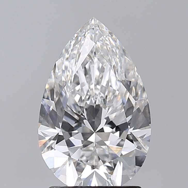 2.02 Carat Pear Shaped, Excellent Cut, D Color, VVS2 Clarity, IGI Certified Lab Grown Diamond