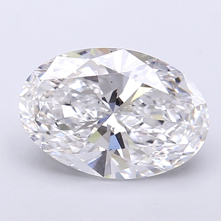 2.51 Carat Oval Shaped, Very Good Cut, D Color, VS2 Clarity, IGI Certified Lab Grown Diamond
