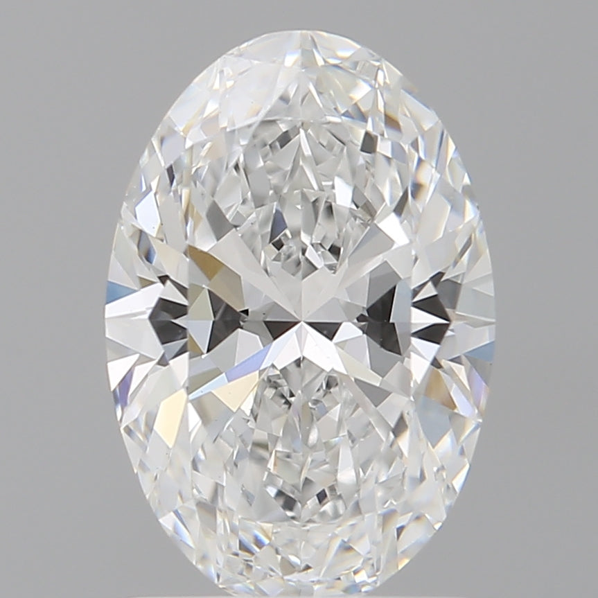 1.59 Carat Oval Shaped, Ideal Cut, D Color, VVS2 Clarity, IGI Certified Lab Grown Diamond