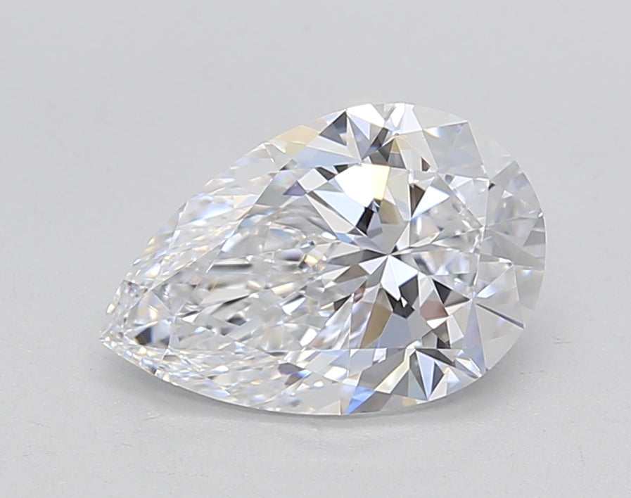 1.54 Carat Pear Shaped, Ideal Cut, D Color, VVS1 Clarity, IGI Certified Lab Grown Diamond