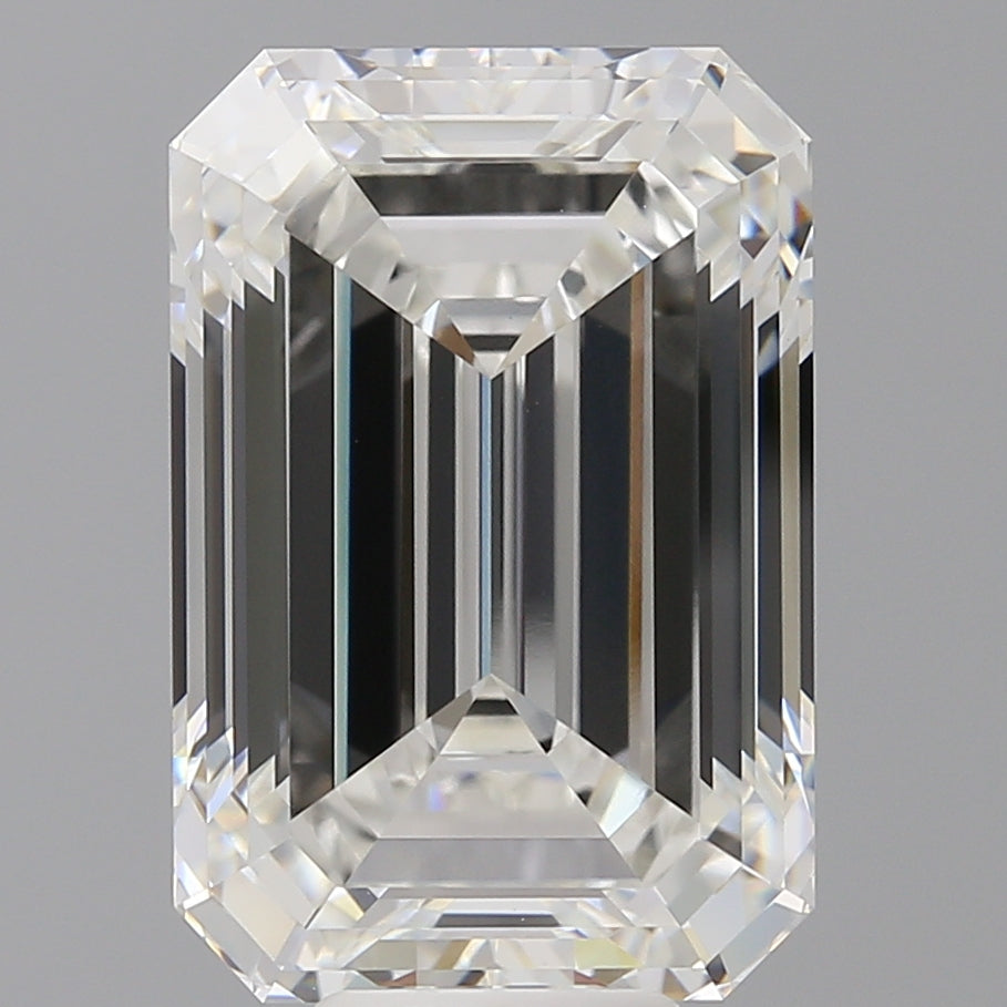10.59 Carat Emerald Shaped, Ideal Cut, F Color, VVS2 Clarity, IGI Certified Lab Grown Diamond