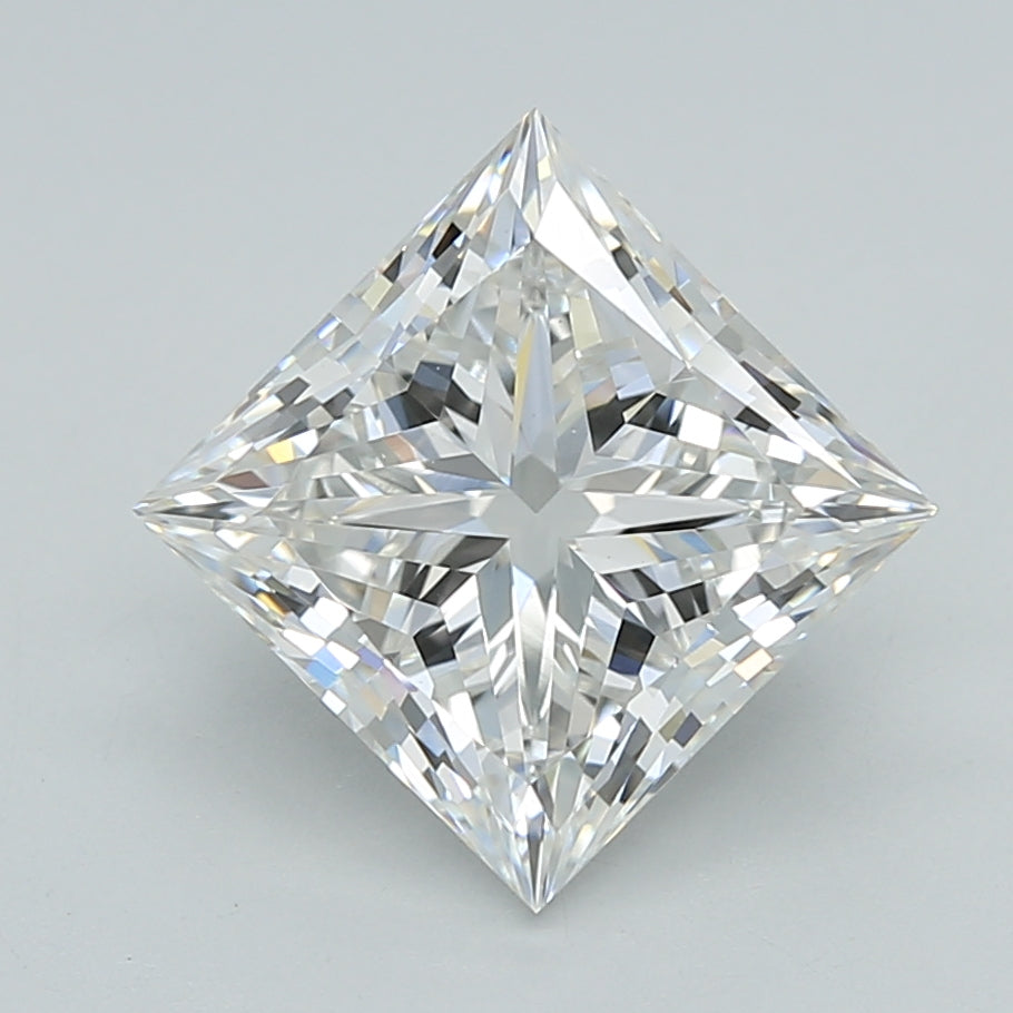 3.01 Carat Princess Shaped, Ideal Cut, E Color, VVS2 Clarity, IGI Certified Lab Grown Diamond