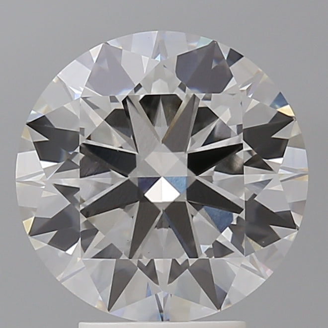 4.06 Carat Round Shaped, Ideal Cut, F Color, VVS2 Clarity, IGI Certified Lab Grown Diamond