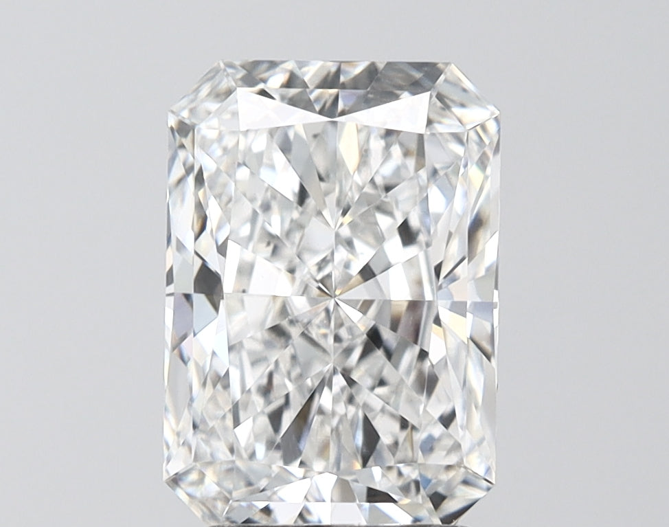 3.03 Carat Radiant Shaped, Ideal Cut, E Color, VVS2 Clarity, IGI Certified Lab Grown Diamond