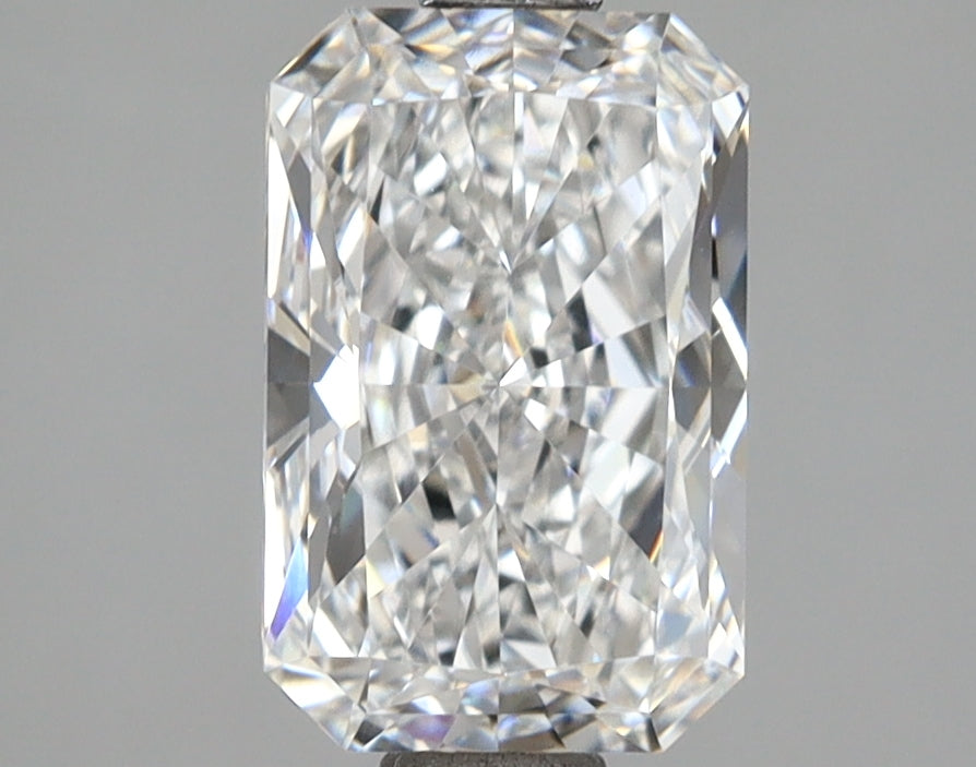 1.96 Carat Radiant Shaped, Ideal Cut, D Color, VVS1 Clarity, IGI Certified Lab Grown Diamond
