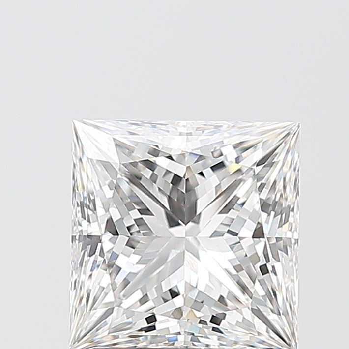 2.09 Carat Princess Shaped, Ideal Cut, E Color, VVS2 Clarity, IGI Certified Lab Grown Diamond