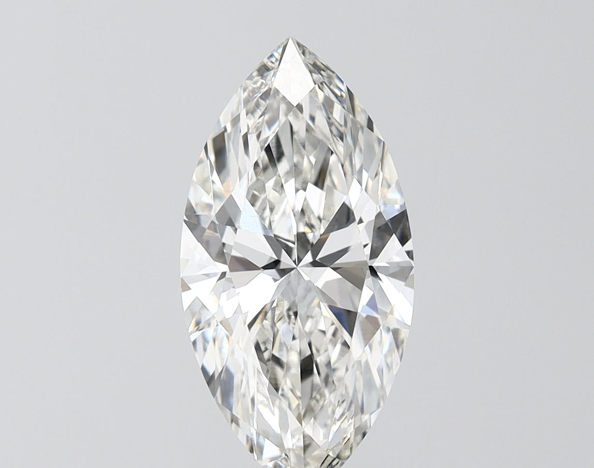 2.54 Carat Marquise Shaped, Ideal Cut, F Color, VVS2 Clarity, IGI Certified Lab Grown Diamond