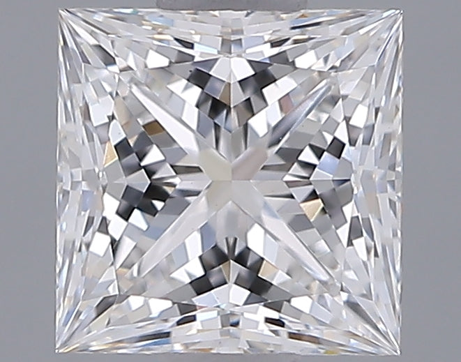 1.06 Carat Princess Shaped, Ideal Cut, E Color, VVS2 Clarity, IGI Certified Lab Grown Diamond