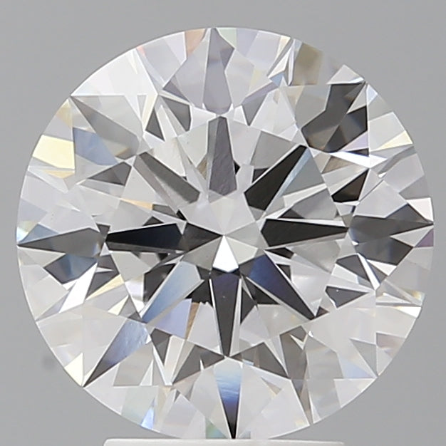 4.09 Carat Round Shaped, Ideal Cut, F Color, VVS2 Clarity, IGI Certified Lab Grown Diamond