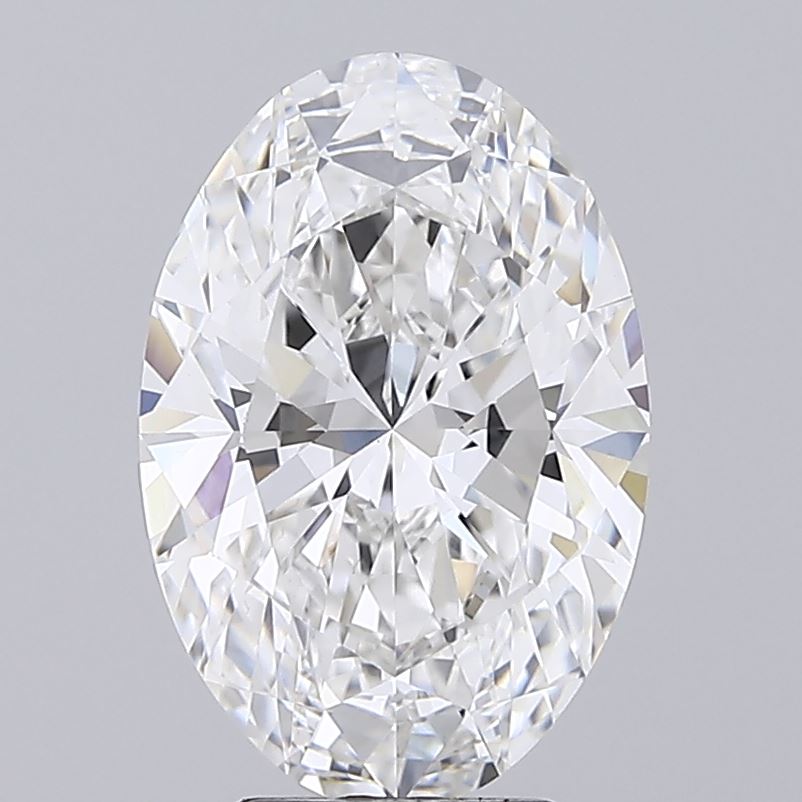 4.05 Carat Oval Shaped, Ideal Cut, E Color, VVS2 Clarity, IGI Certified Lab Grown Diamond