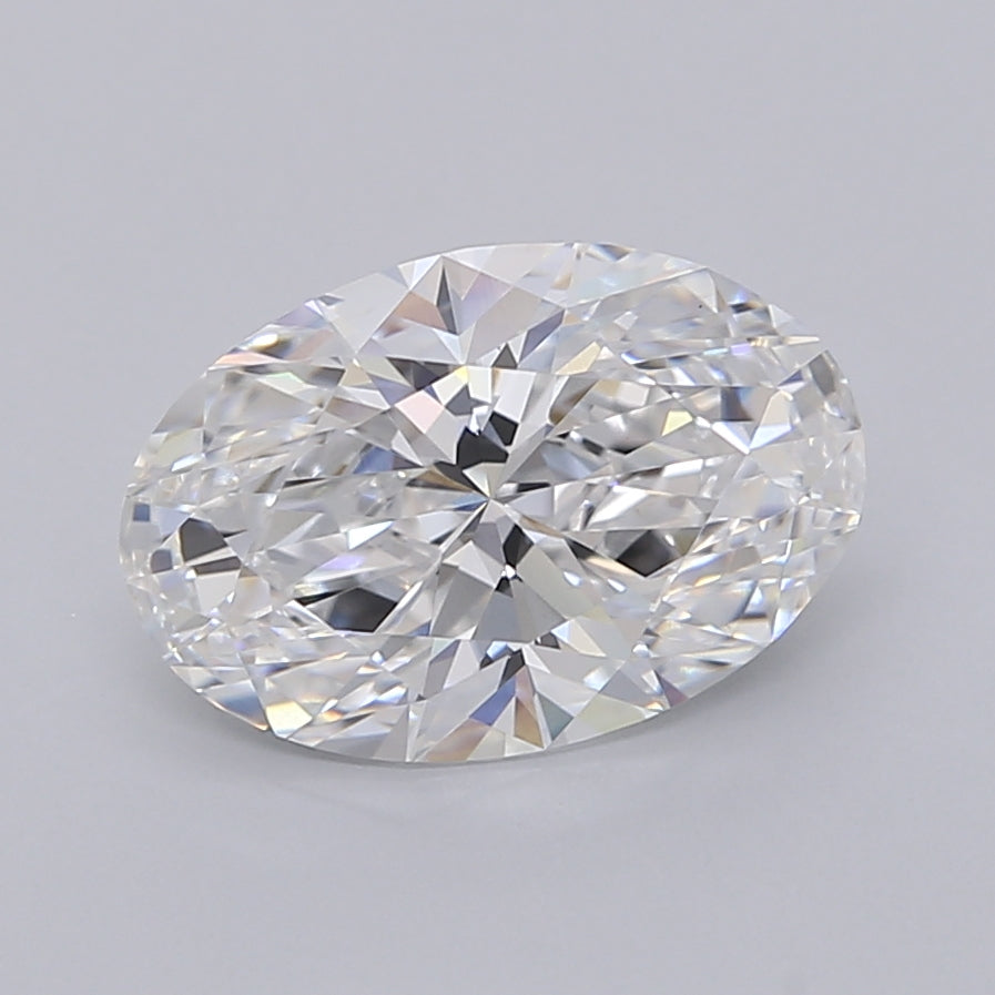 3.03 Carat Oval Shaped, Excellent Cut, D Color, VVS2 Clarity, IGI Certified Lab Grown Diamond