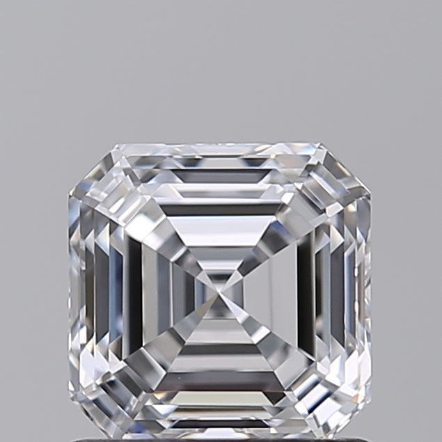 1.01 Carat Asscher Shaped, Ideal Cut, D Color, VS2 Clarity, GIA Certified Lab Grown Diamond