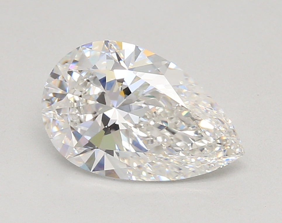 2.06 Carat Pear Shaped, Ideal Cut, F Color, VVS1 Clarity, IGI Certified Lab Grown Diamond