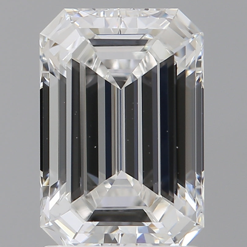2.08 Carat Emerald Shaped, Ideal Cut, E Color, VVS2 Clarity, IGI Certified Lab Grown Diamond