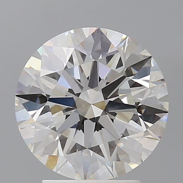3.09 Carat Round Shaped, Ideal Cut, F Color, VVS2 Clarity, IGI Certified Lab Grown Diamond