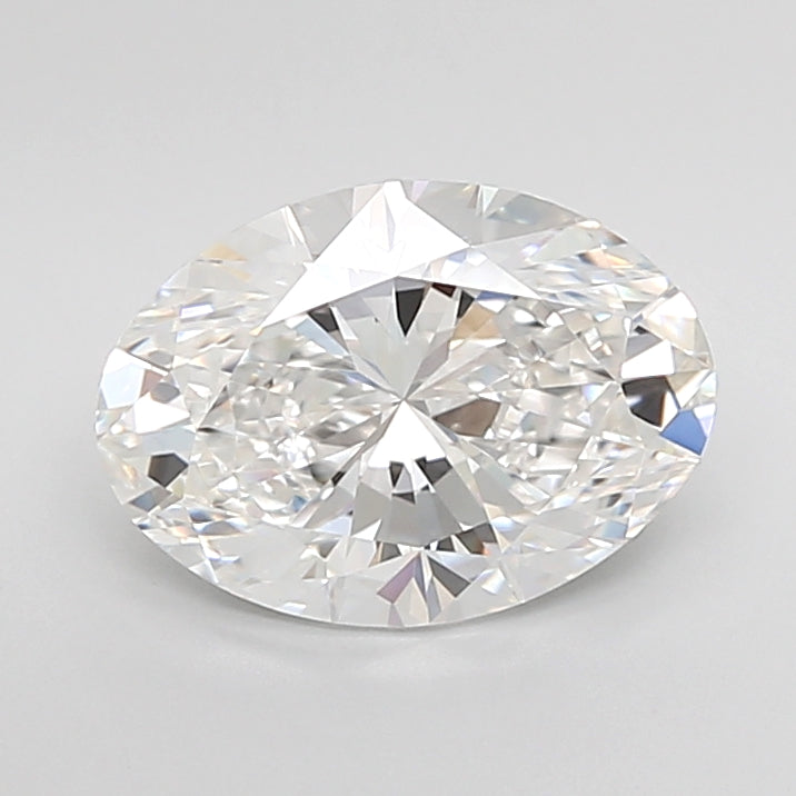 3.08 Carat Oval Shaped, Excellent Cut, E Color, VVS2 Clarity, IGI Certified Lab Grown Diamond
