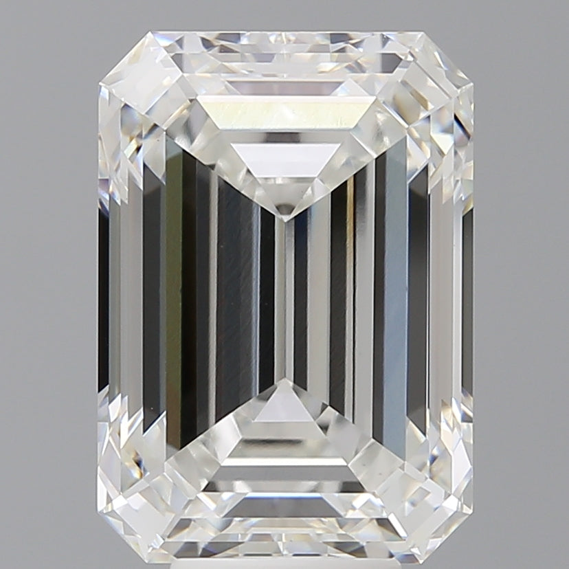 8.57 Carat Emerald Shaped, Ideal Cut, F Color, VVS2 Clarity, IGI Certified Lab Grown Diamond