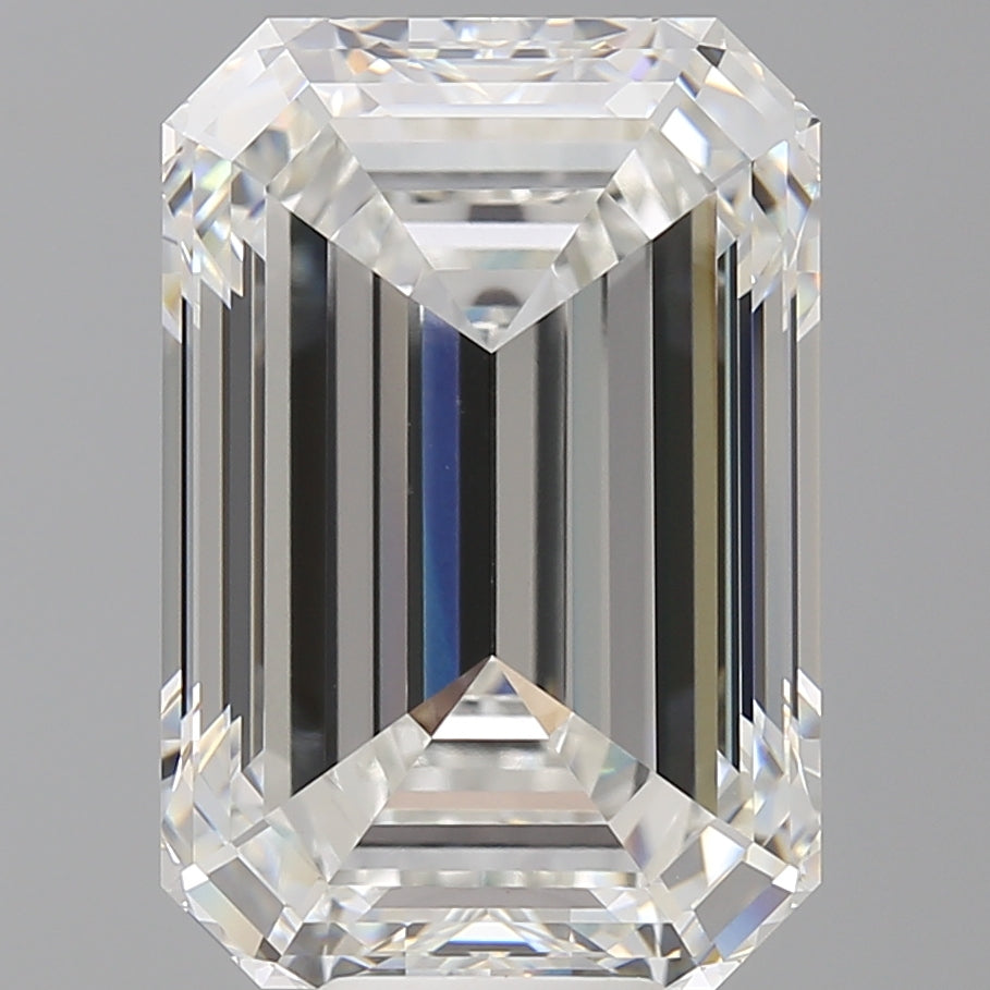 11.55 Carat Emerald Shaped, Ideal Cut, F Color, VVS2 Clarity, IGI Certified Lab Grown Diamond