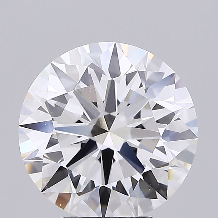 4.08 Carat Round Shaped, Ideal Cut, E Color, VVS2 Clarity, IGI Certified Lab Grown Diamond