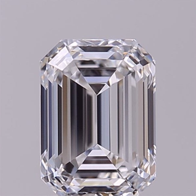 0.90 Carat Emerald Shaped, Ideal Cut, E Color, IF Clarity, IGI Certified Lab Grown Diamond