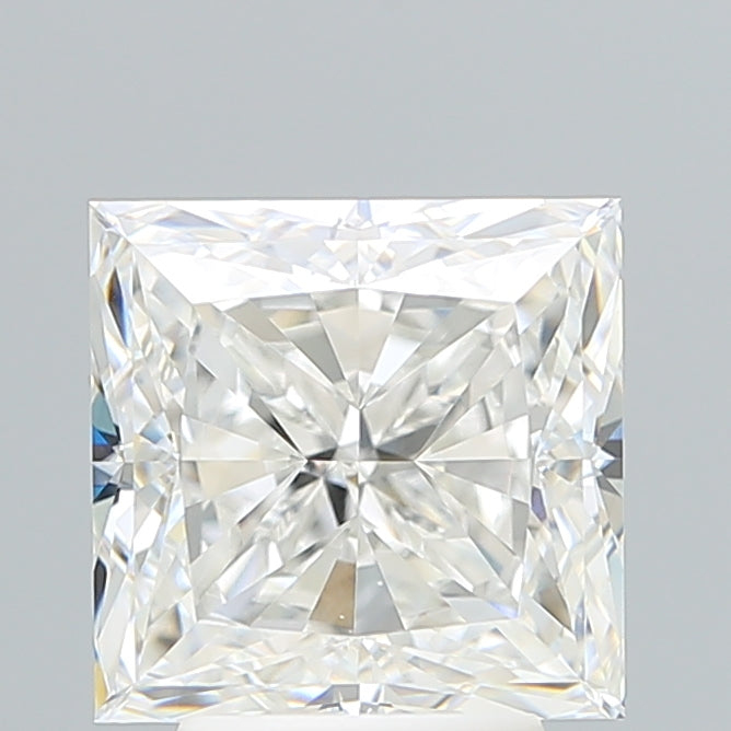 4.10 Carat Princess Shaped, Excellent Cut, F Color, VVS1 Clarity, IGI Certified Lab Grown Diamond