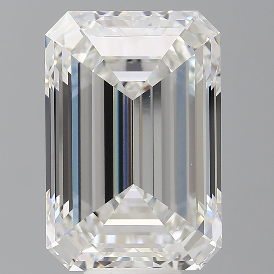 11.09 Carat Emerald Shaped, Excellent Cut, F Color, VVS2 Clarity, IGI Certified Lab Grown Diamond