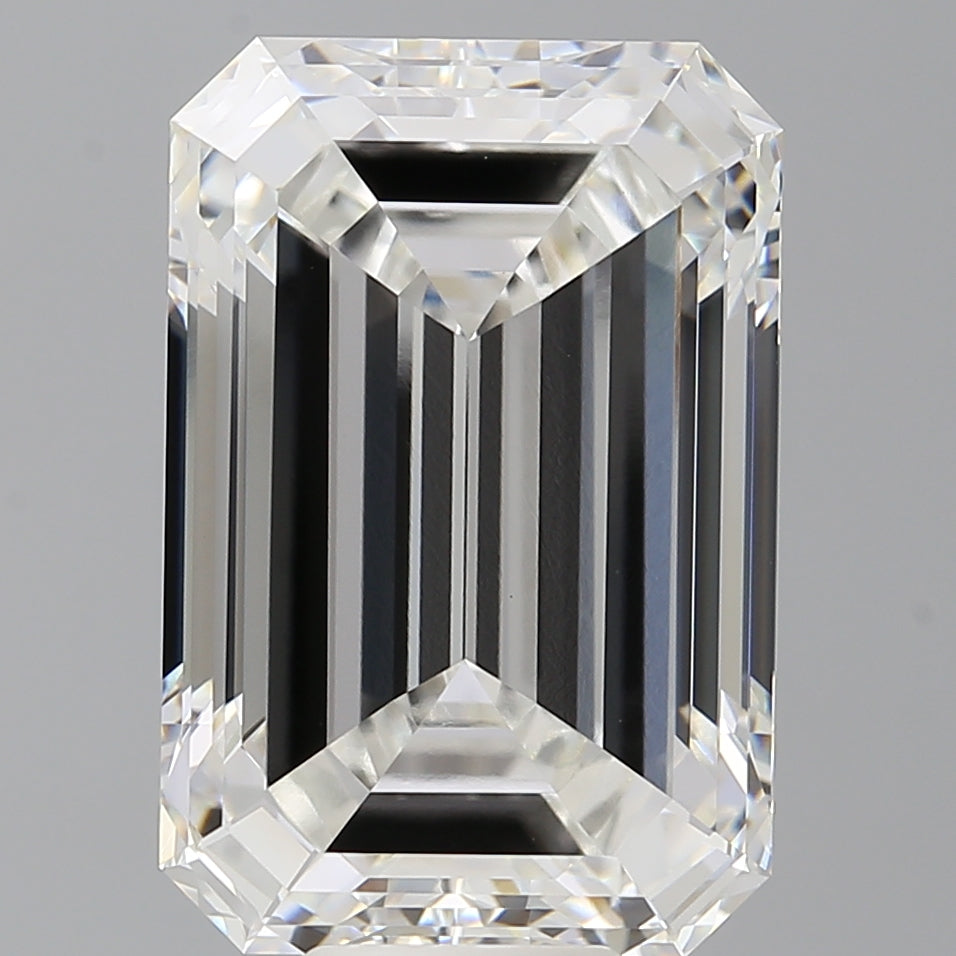 12.08 Carat Emerald Shaped, Ideal Cut, F Color, VVS2 Clarity, IGI Certified Lab Grown Diamond