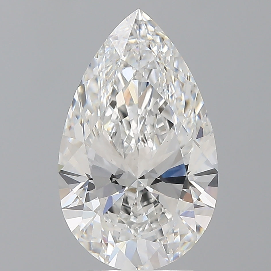 3.59 Carat Pear Shaped, Ideal Cut, E Color, VS1 Clarity, IGI Certified Lab Grown Diamond