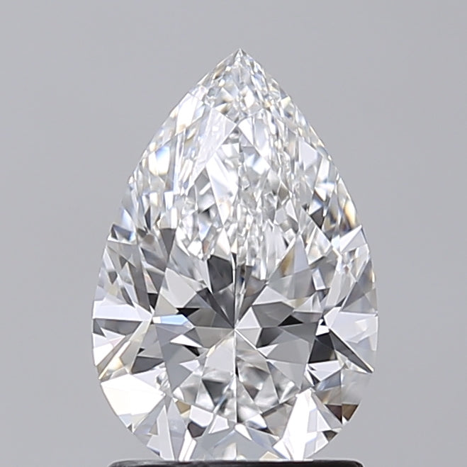 1.51 Carat Pear Shaped, Excellent Cut, D Color, VVS2 Clarity, IGI Certified Lab Grown Diamond